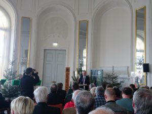 Landwirtschaftsminister Schmidt hält eine Rede im Schloss Hubertusburg anlässlich des Waldgebiet des Jahres