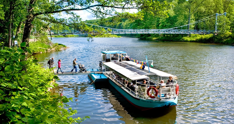 Muldeschifffahrt, Anlegestelle an der Gattersburg
