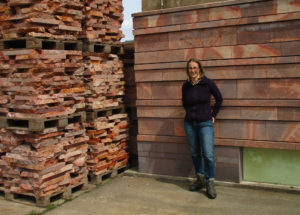 Rohplatten und Wandverkleidung aus Rochlitzer Porphyrtuff, Foto: K. Fiedler Rohplatten und Wandverkleidung aus Rochlitzer Porphyrtuff, Foto: K. Fiedler